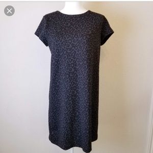 LOFT black/grey  leopard print dress